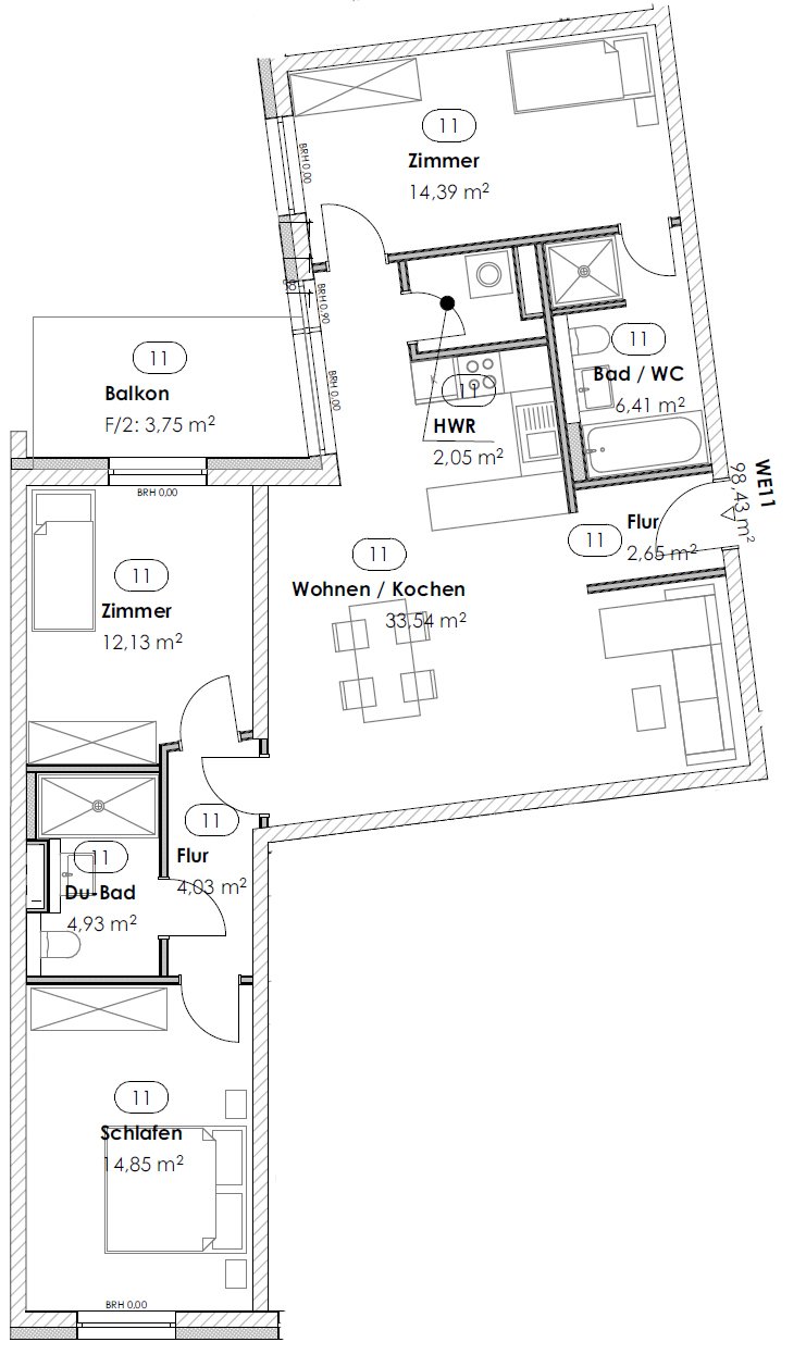 VERMIETET: ** ERSTBEZUG am Park ** Neubau ** 4-Raum WE ** großer Balkon ** Einbauküche ** Lift