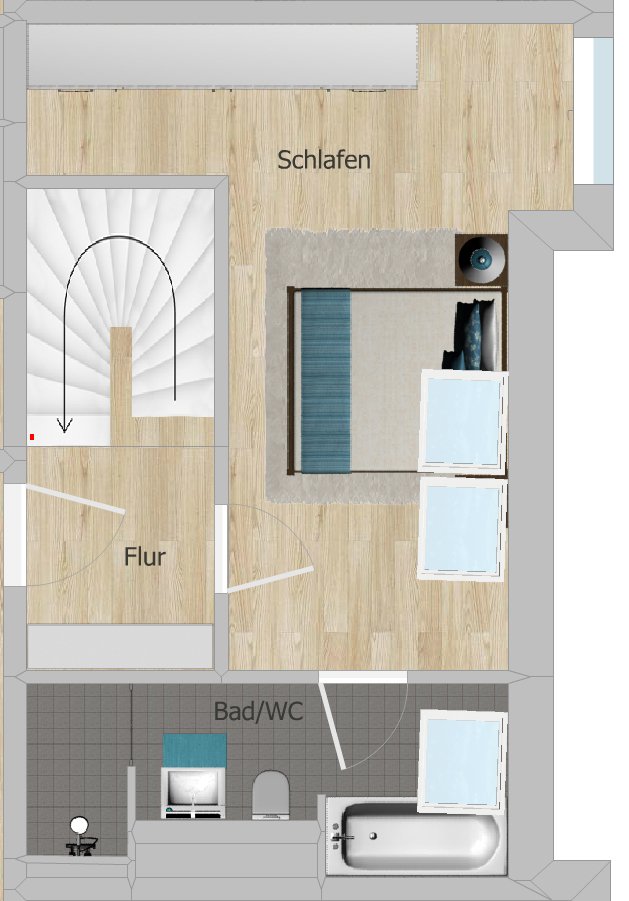 ** Wohntraum mit Fernblick ** Dachgeschoss-Maisonette mit Dachterrasse ** Einbauküche ** 2 Bäder ** Lift ** Parkett