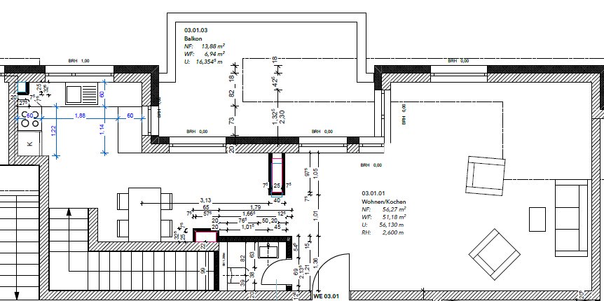 VERMIETET: Edle Maisonette-Wohnung mit großem Balkon, Einbauküche, 2 Bädern, Lift, 2 TG-Stellplätzen
