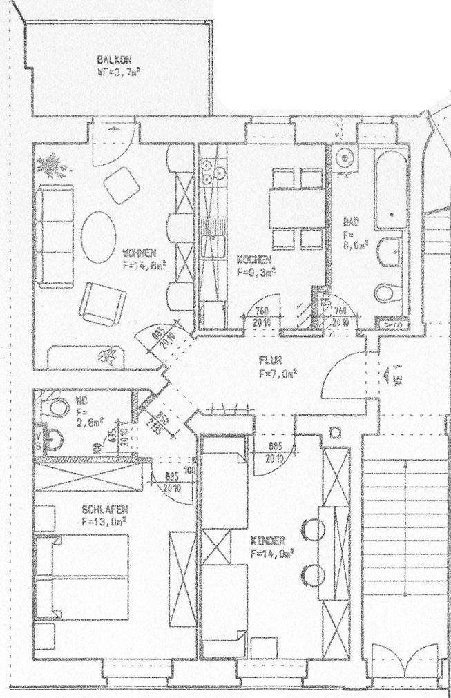 provisionsfreie und familienfreundliche 3-Raumwohnung mit moderner Ausstattung in Parknähe
