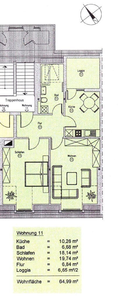 ** Wohnen in Zentrumsnähe ** Dachloggia * Parkett * Tageslichtbad * Garten * ab 01.05.2026