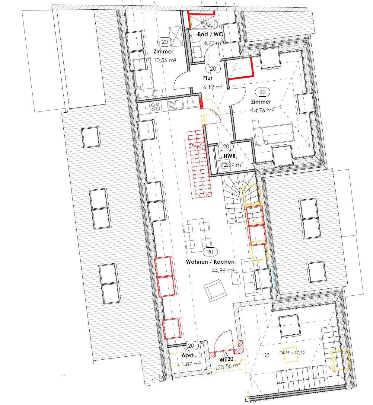 ** Wohntraum mit Fernblick ** Dachgeschoss-Maisonette mit Dachterrasse ** Einbauküche ** 2 Bäder ** Lift ** Parkett 