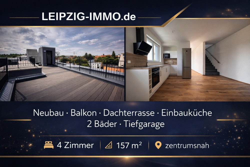 Exklusive Dachgeschosswohnung ** große Dachterrasse ** großer Balkon ** Einbauküche ** Tiefgarage 