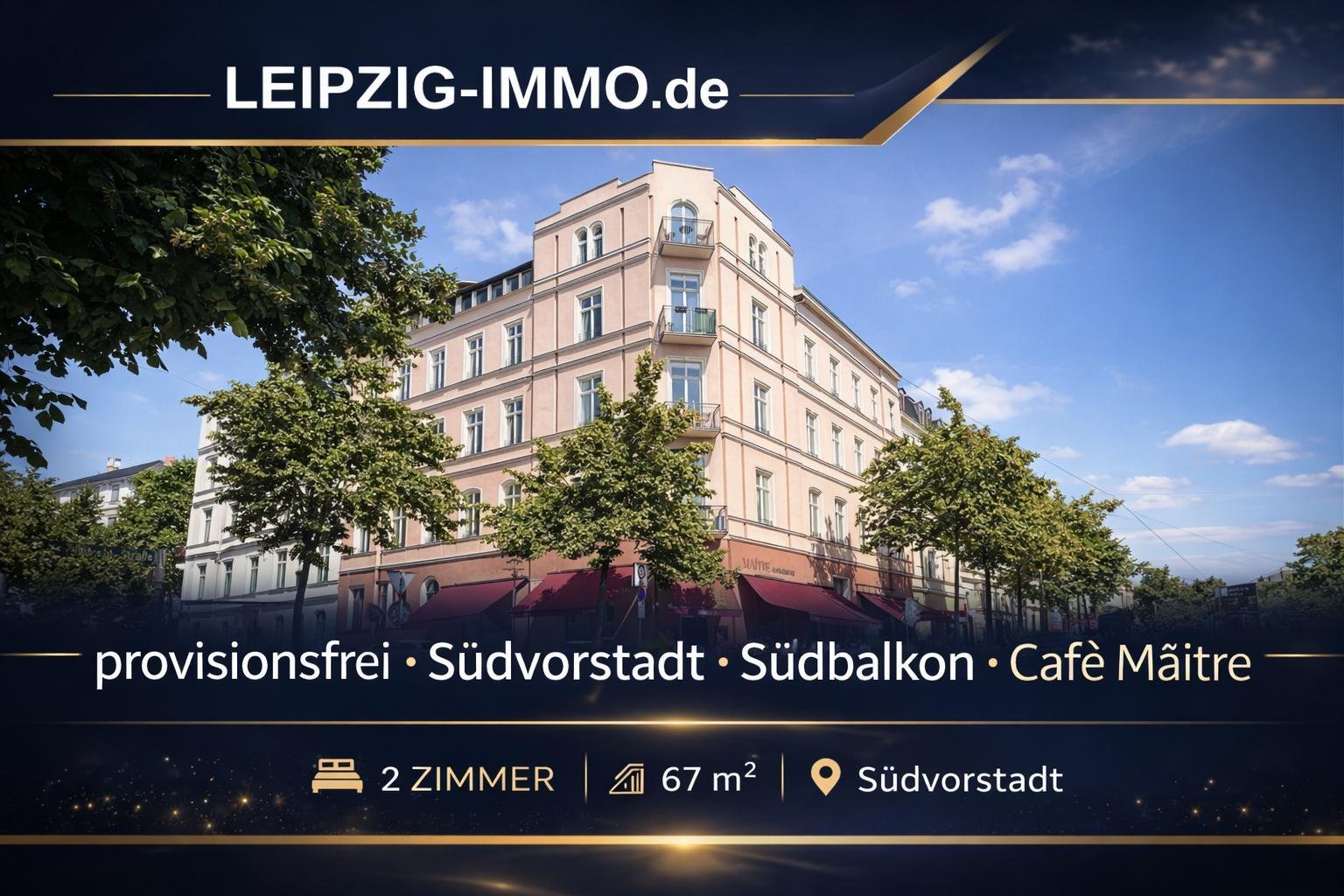 RESERVIERT ** Stylische Wohnung in der Südvorstadt * 2 Zimmer mit Südbalkon * provisionsfrei 