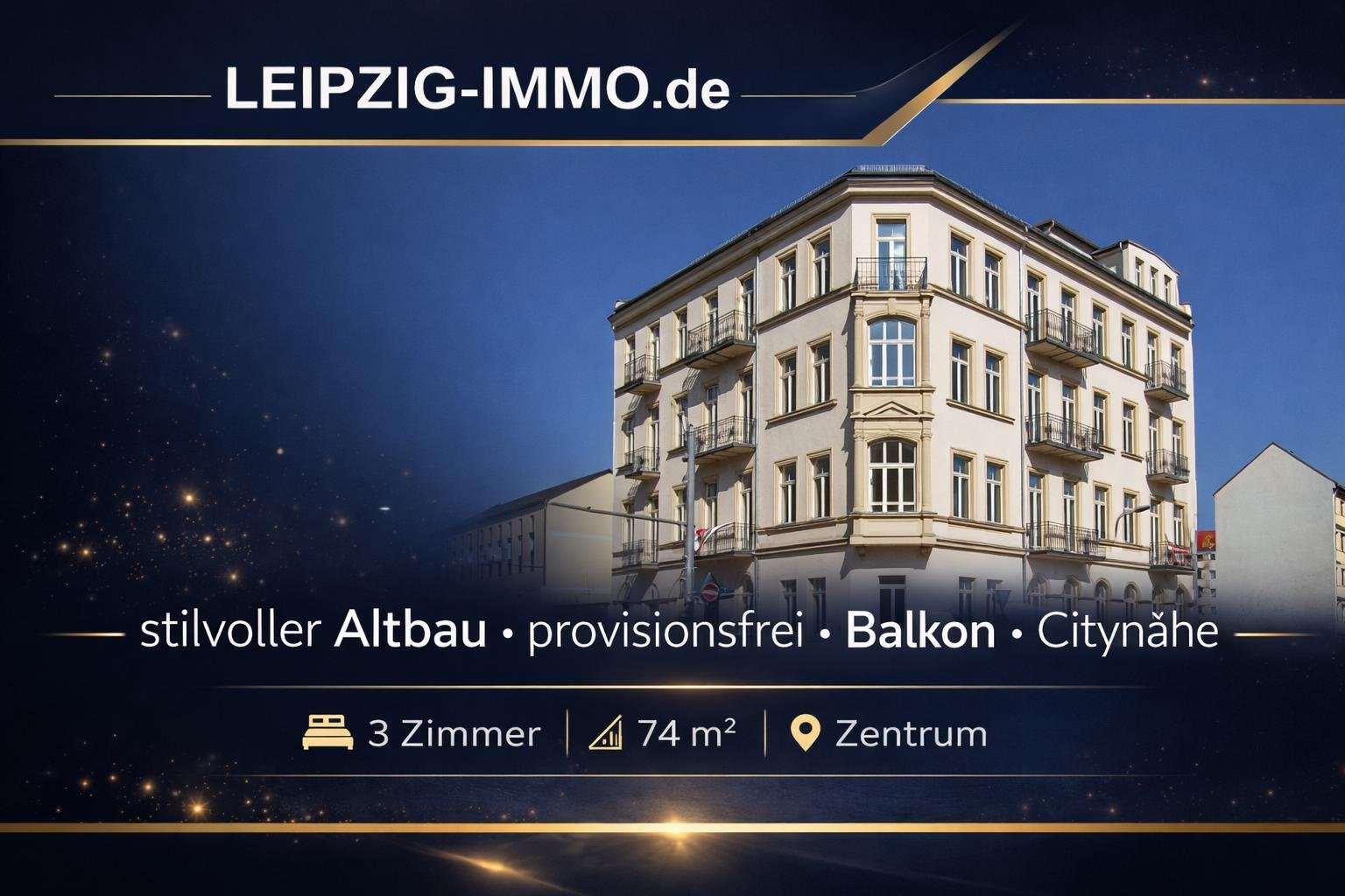 VERKAUFT:** vermietete 3-Raumwohnung im Zentrum-Süd ** Parkett ** Balkon 