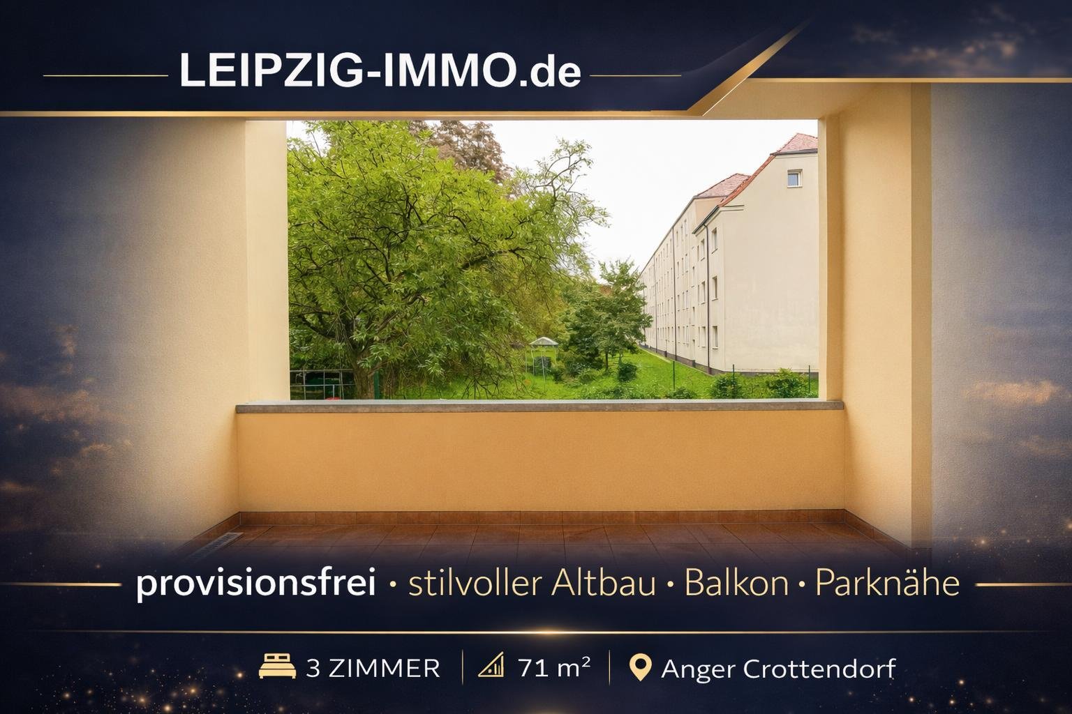 VERKAUFT: provisionsfreie und familienfreundliche 3-Raumwohnung mit moderner Ausstattung in Parknähe 