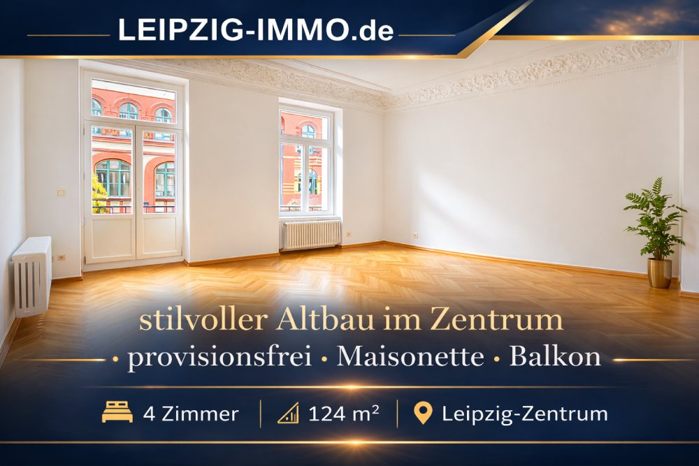 Zentrum * seltene Gelegenheit * provisionsfreie und stilvolle Maisonette ETW * Stuck * Parkett * Balkon 