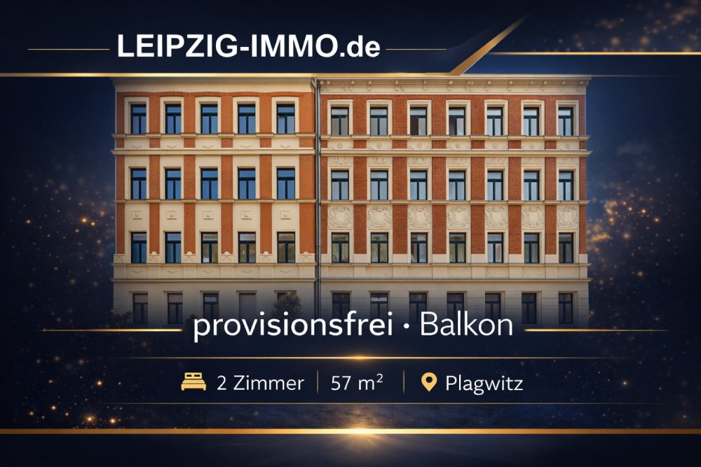 VERKAUFT: Provisionsfreie und vermietete 2-Raumwohnung mit Balkon in Plagwitz