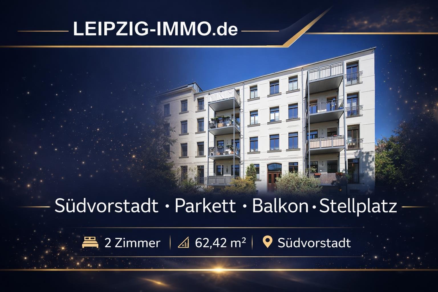 VERMIETET: ** Wohnen in der Südvorstadt ** Balkon * Parkett * Dachgeschoss ** Stellplatz