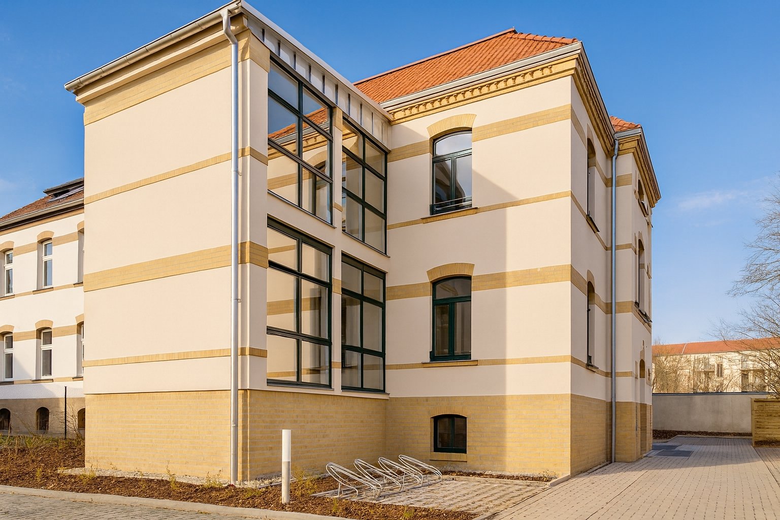 Ruhiges Hinterhaus ** Wintergartenwohnung mit Stellplatz in Plagwitz ** Parkett **