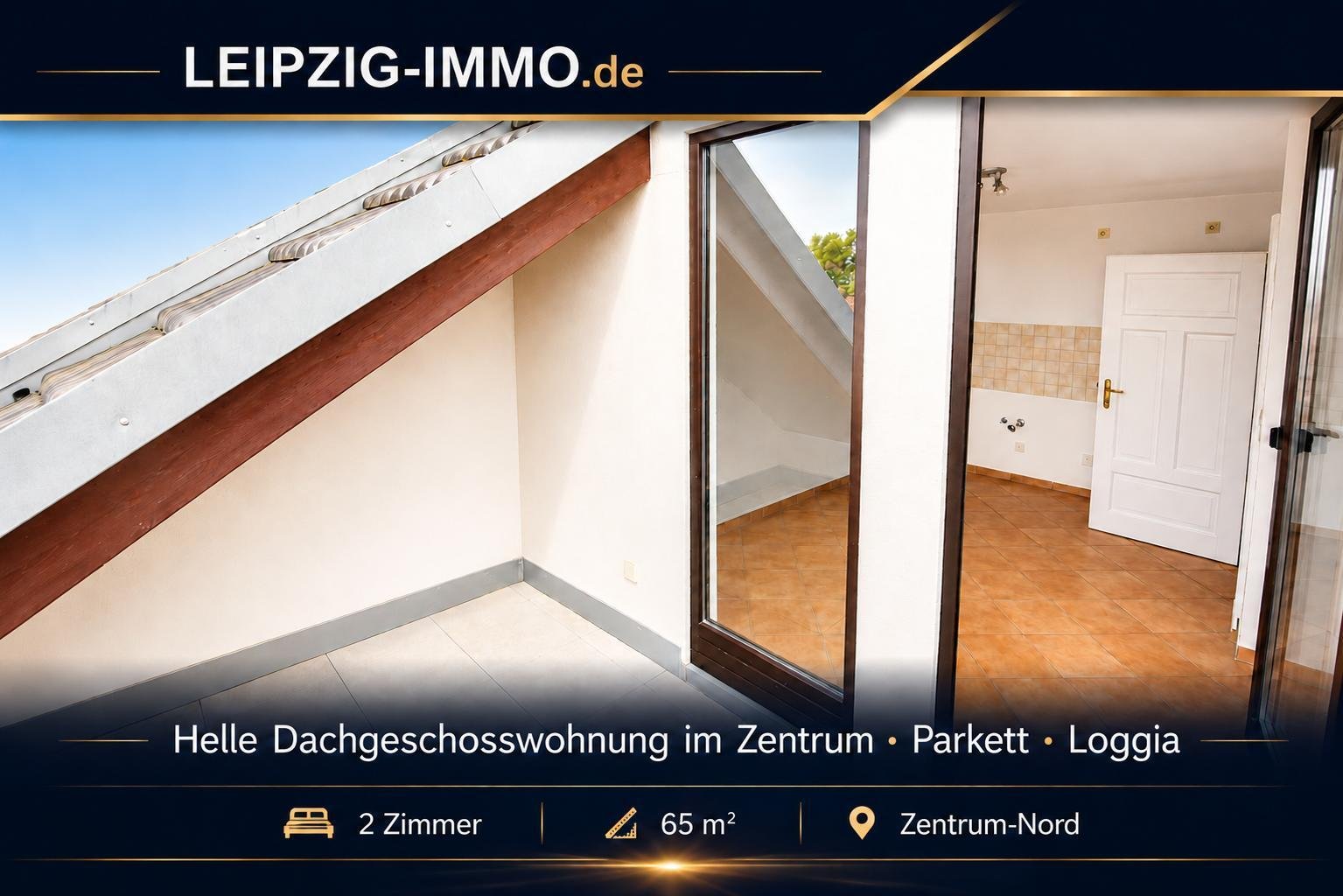 ** Wohnen in Zentrumsnähe ** Dachloggia * Parkett * Tageslichtbad * Garten * ab 01.05.2026 