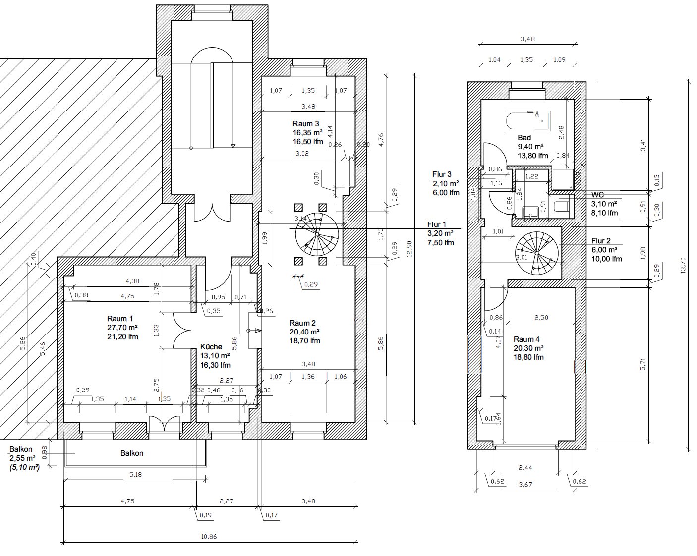 Bestlage * provisionsfreie und stilvolle Maisonette im Zentrum * Stuck * Parkett * Balkon