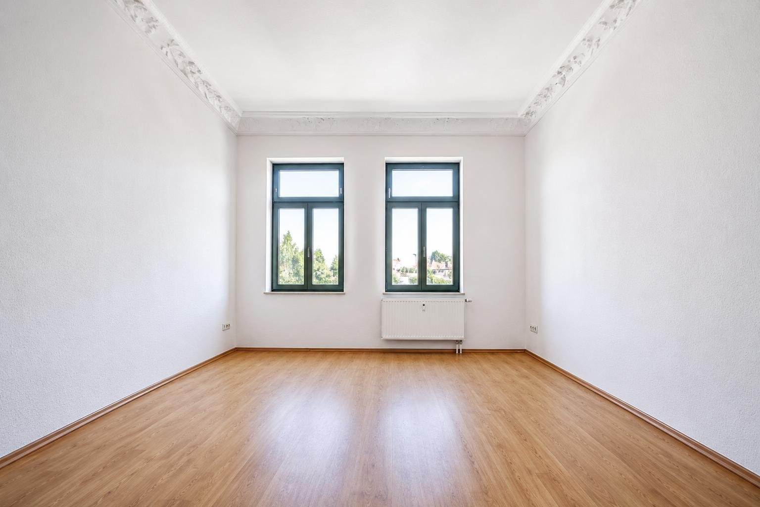 * Wohnen am Stadtteilpark Plagwitz * provisionsfreie 3-Raumwohnung * Balkon * Stuck * ruhige Lage