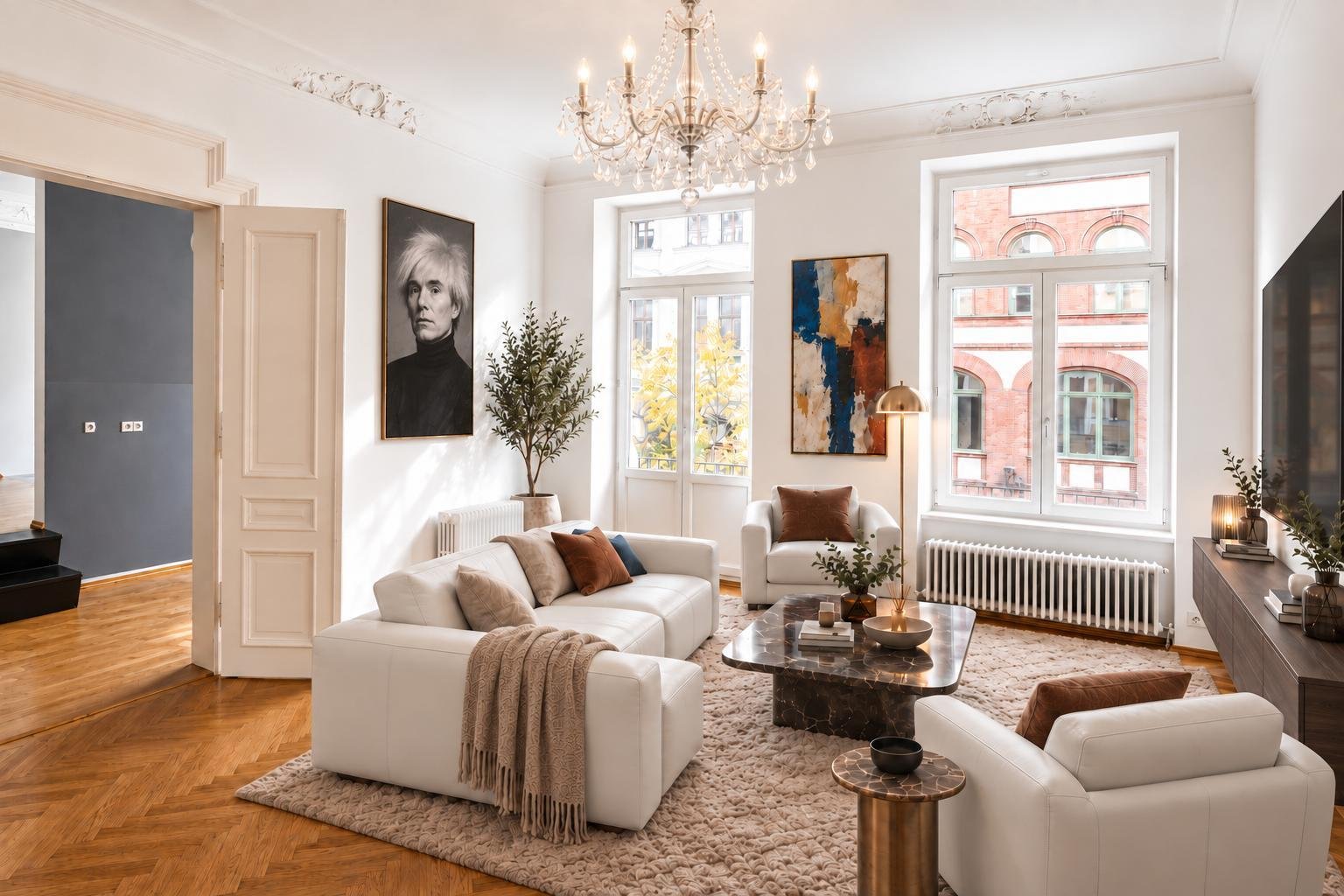 Zentrum * provisionsfrei * stilvolle Maisonette * Stuck * Parkett * Balkon