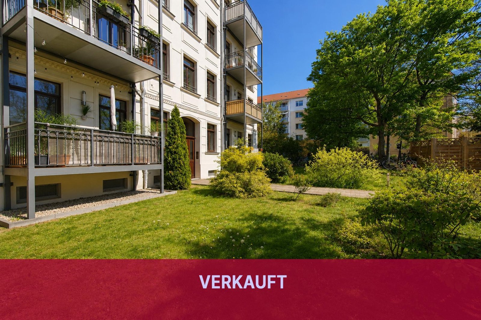**VERKAUFT**  Wohntraum in der Südvorstadt * provisionsfreie * 2 Balkone * Parkett * ruhige Lage 
