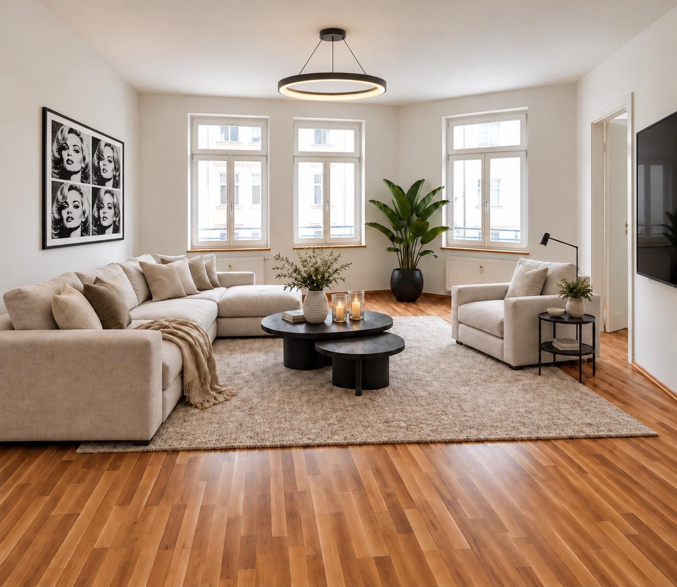 provisionsfreies und hochwertig saniertes Familiendomizil * Parkett * Balkon * 2 Bäder mit Wanne + Dusche