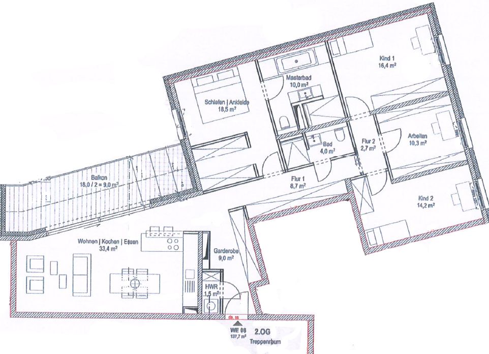 Grundriss WE 8