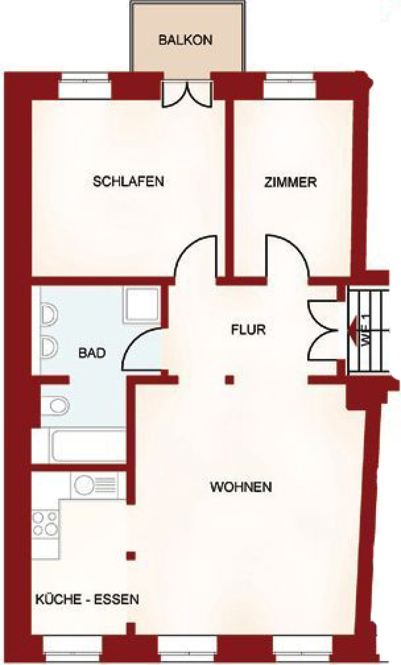 Grundriss WE 1 Grundriss WE 1