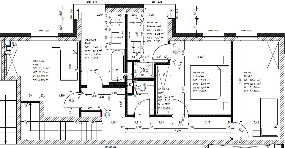 Grundriss WE0301 - untere Wohnebene