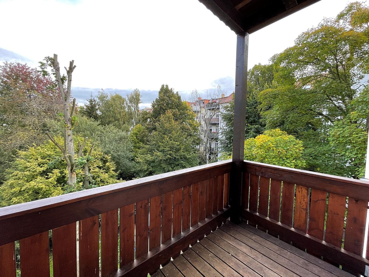 Blick vom Balkon ins Grün Blick vom Balkon ins Grün