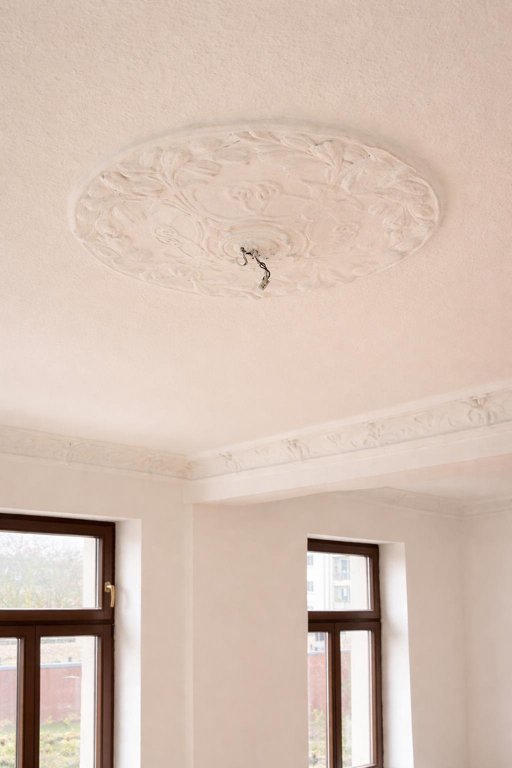 Wohnzimmer mit Stuck